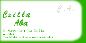 csilla aba business card